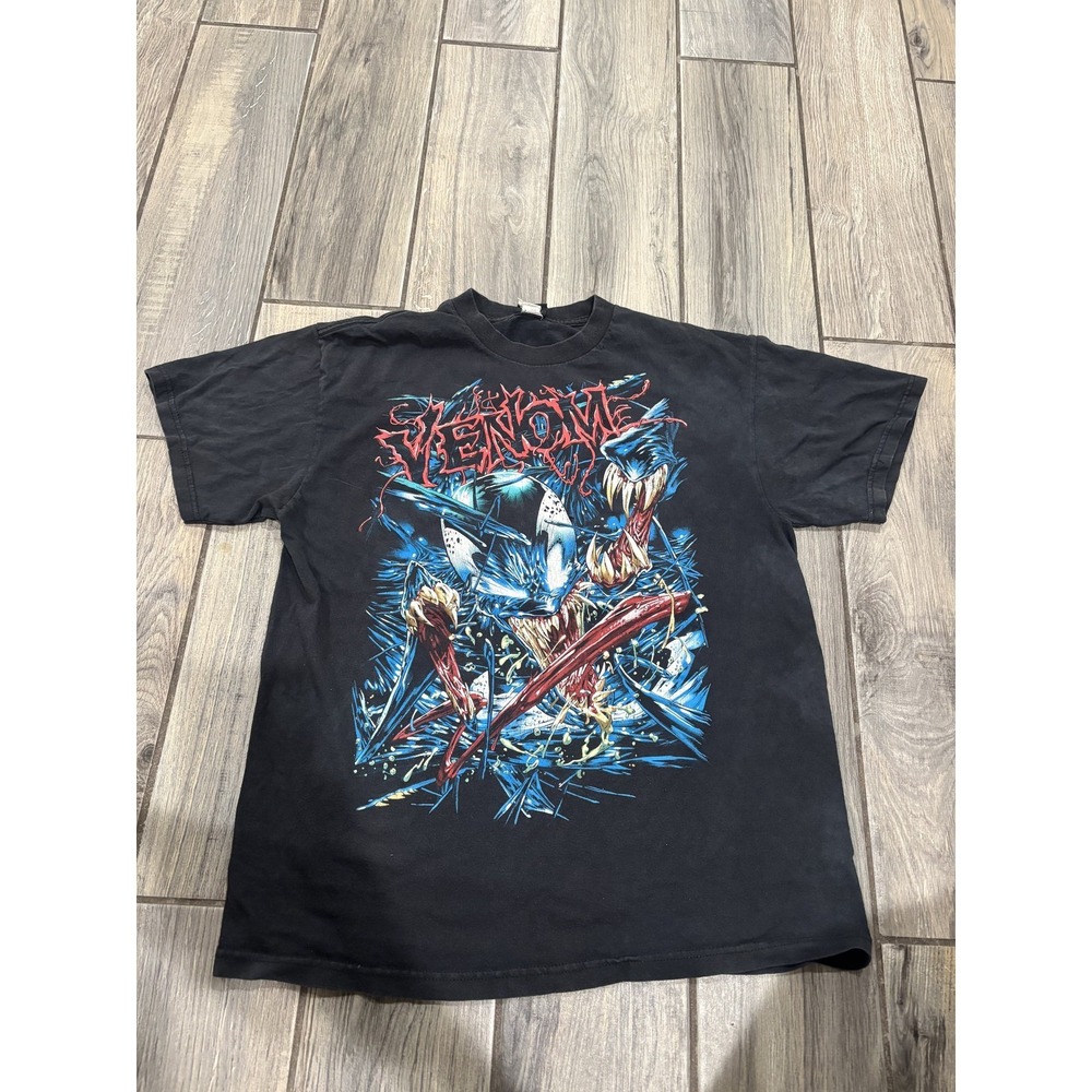 Vintage‎ Marvel Venom Mad Engine T-Shirt Men's Black Graphic Tee Short Sleeve